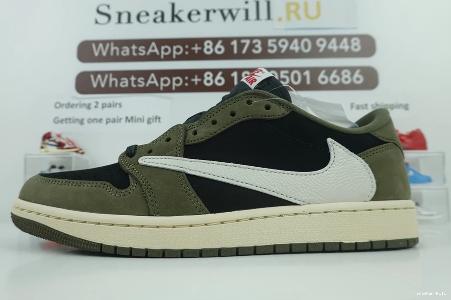 Low 582 Jordan Travis OG x 1 GOAT Scott Air Olive BestValue 0521